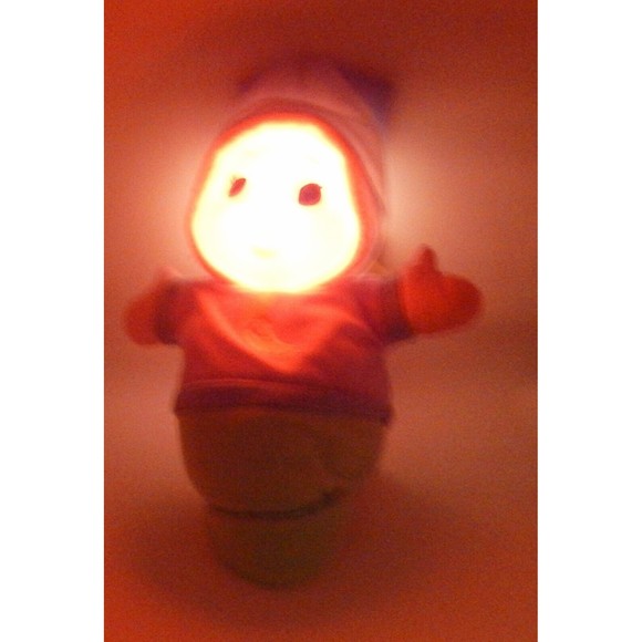 Playskool Glo Worm Plush Lullaby Musical Nightlight Face Blue Green Works 2003 - Picture 12 of 12
